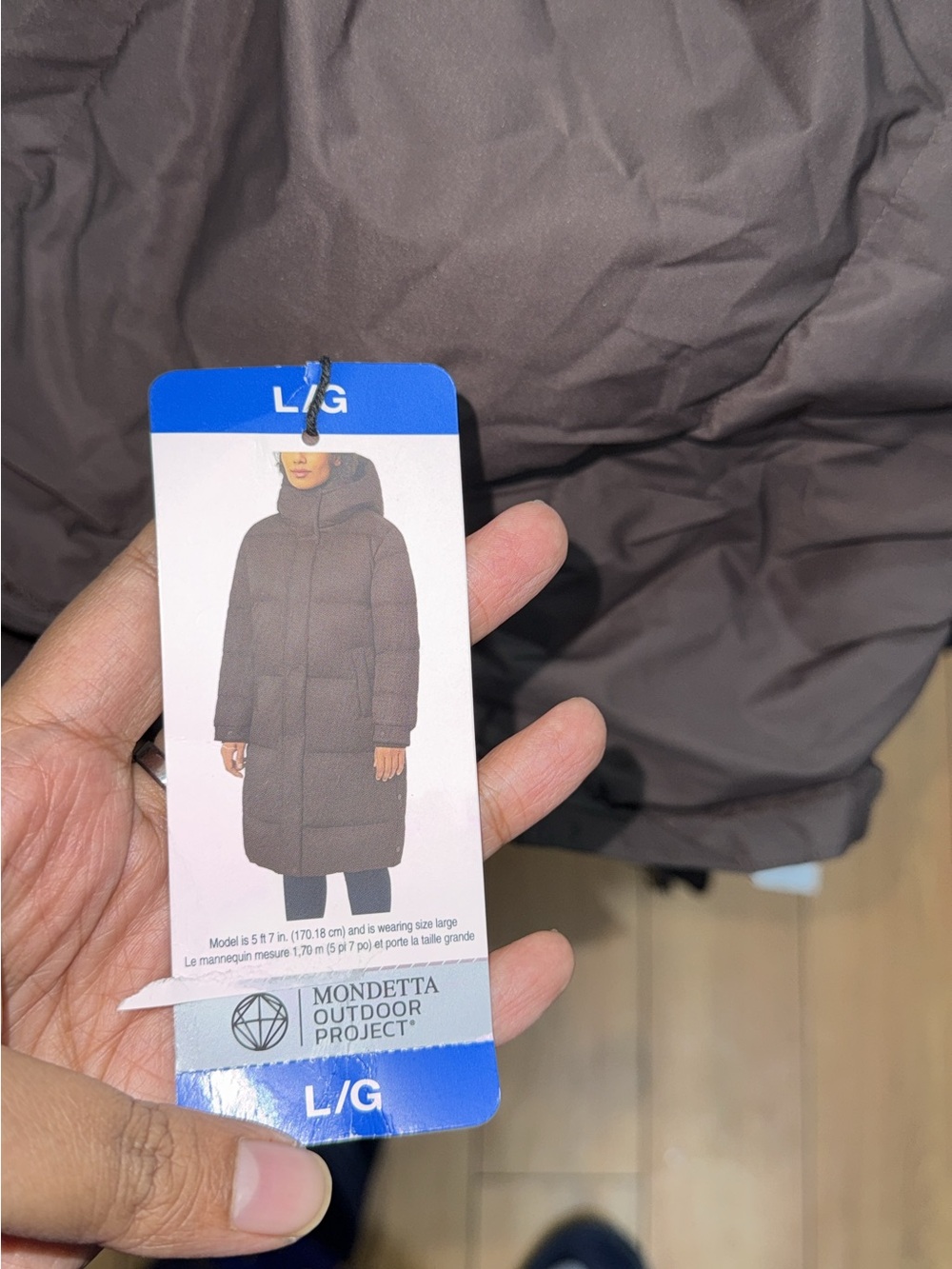 Mondetta Women's Long Puffer Coat - Brown